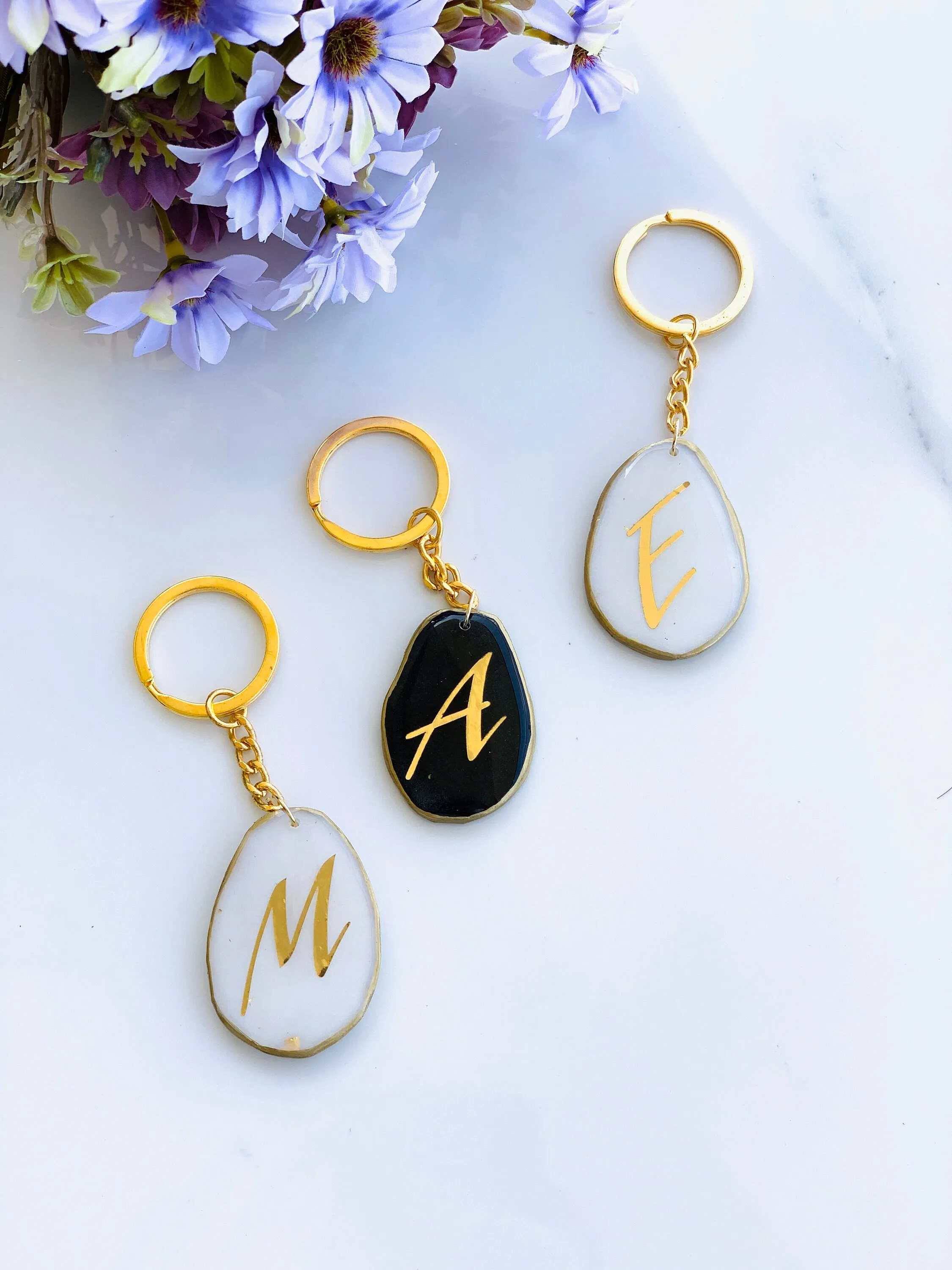 TeamBride, Bridesmaids gifts, Bride Tribe Gifts, Personalized Initial Letter Keychains, Hen Party Gifts, Name Resin Keyrings, Wedding Favors