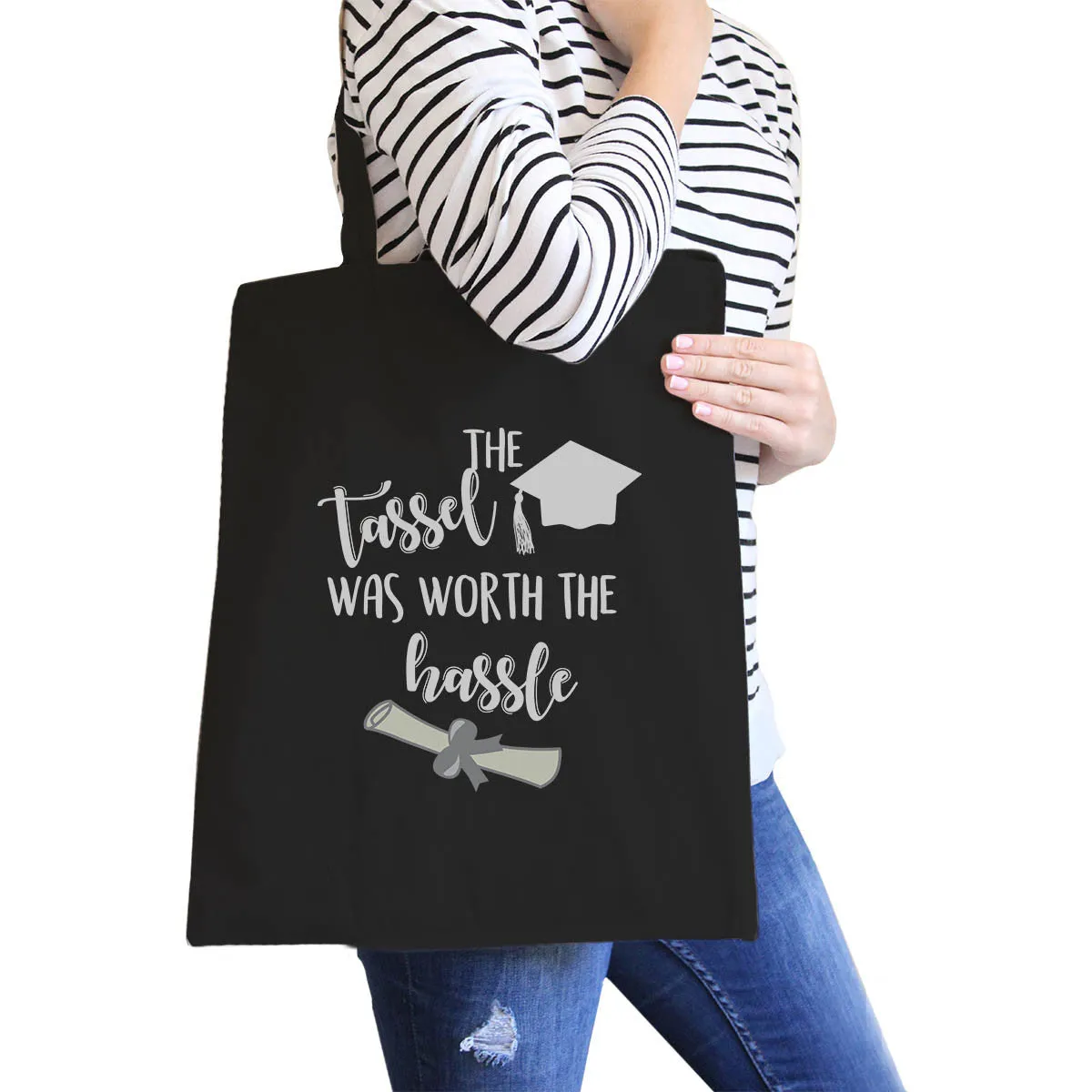 The Tassel Was Worth The Hassle Black Canvas Bags