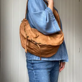 The X Large Washed Leather BumBag