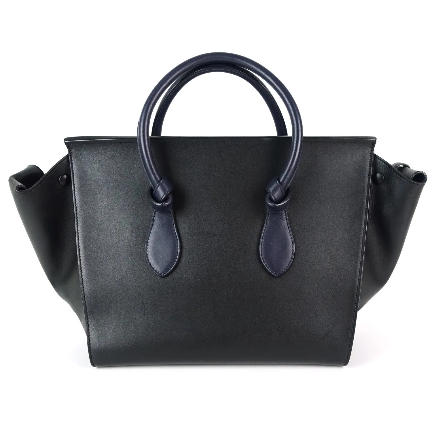 Tie Knot Two-Tone Smooth Calf Leather Bag