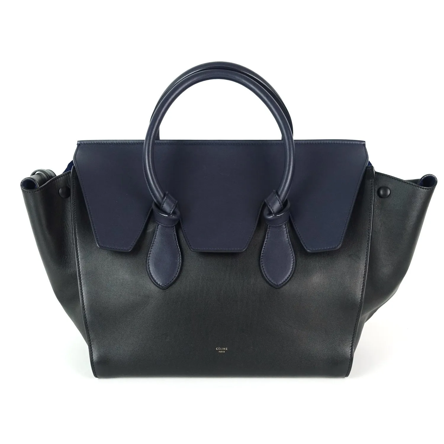 Tie Knot Two-Tone Smooth Calf Leather Bag