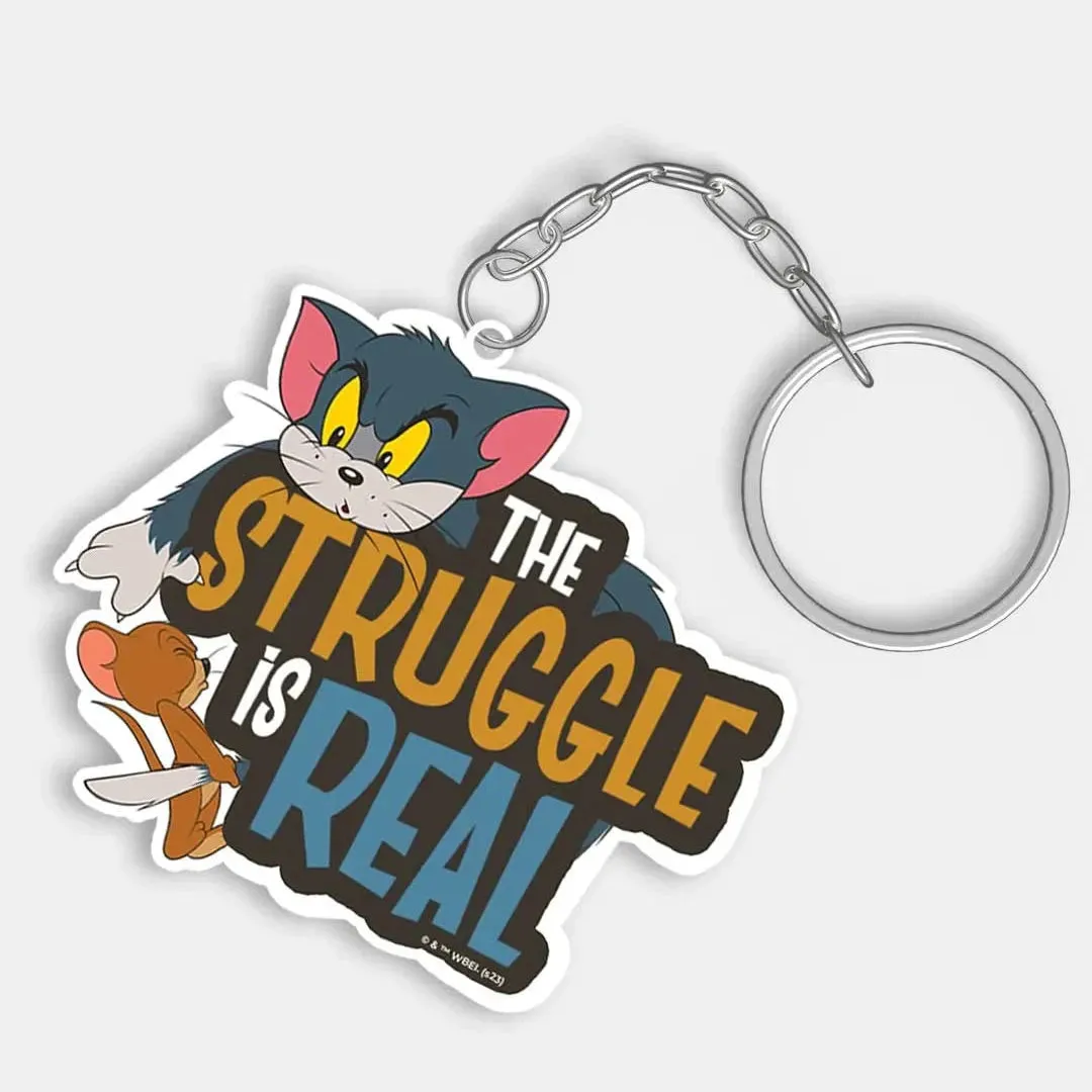 Tom And Jerry - The Struggle Is Real Acrylic Keychain