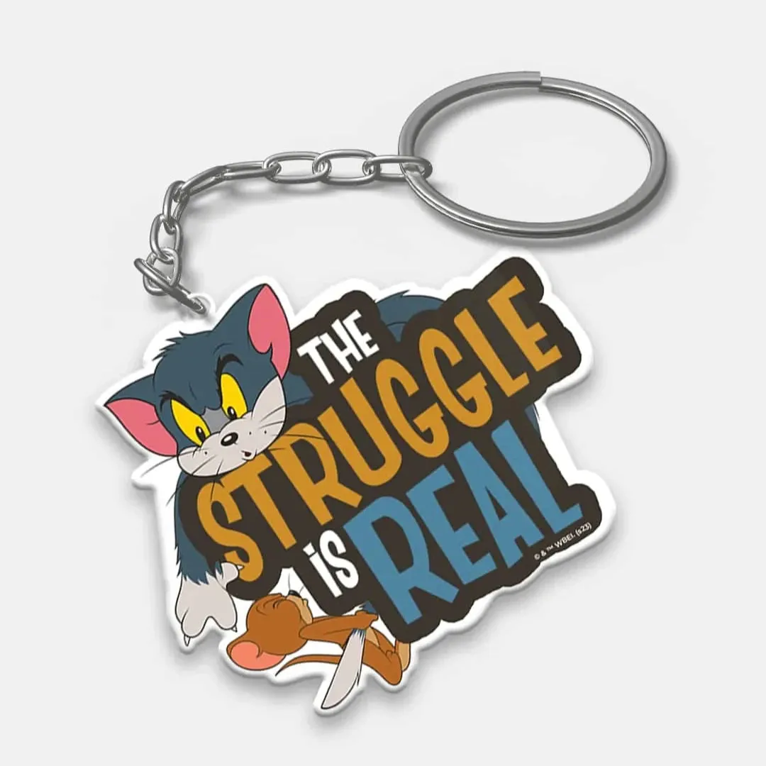 Tom And Jerry - The Struggle Is Real Acrylic Keychain