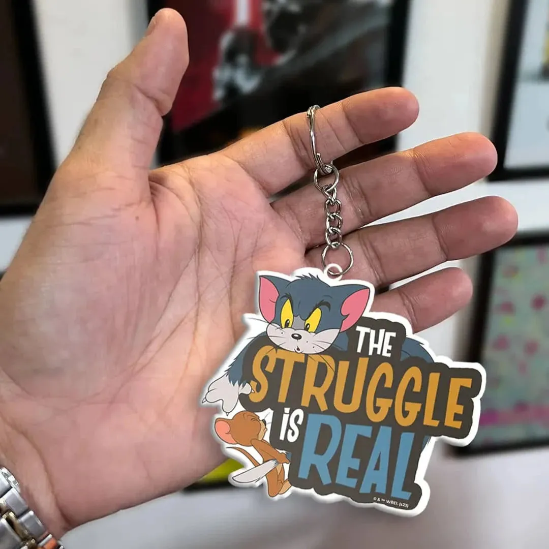 Tom And Jerry - The Struggle Is Real Acrylic Keychain