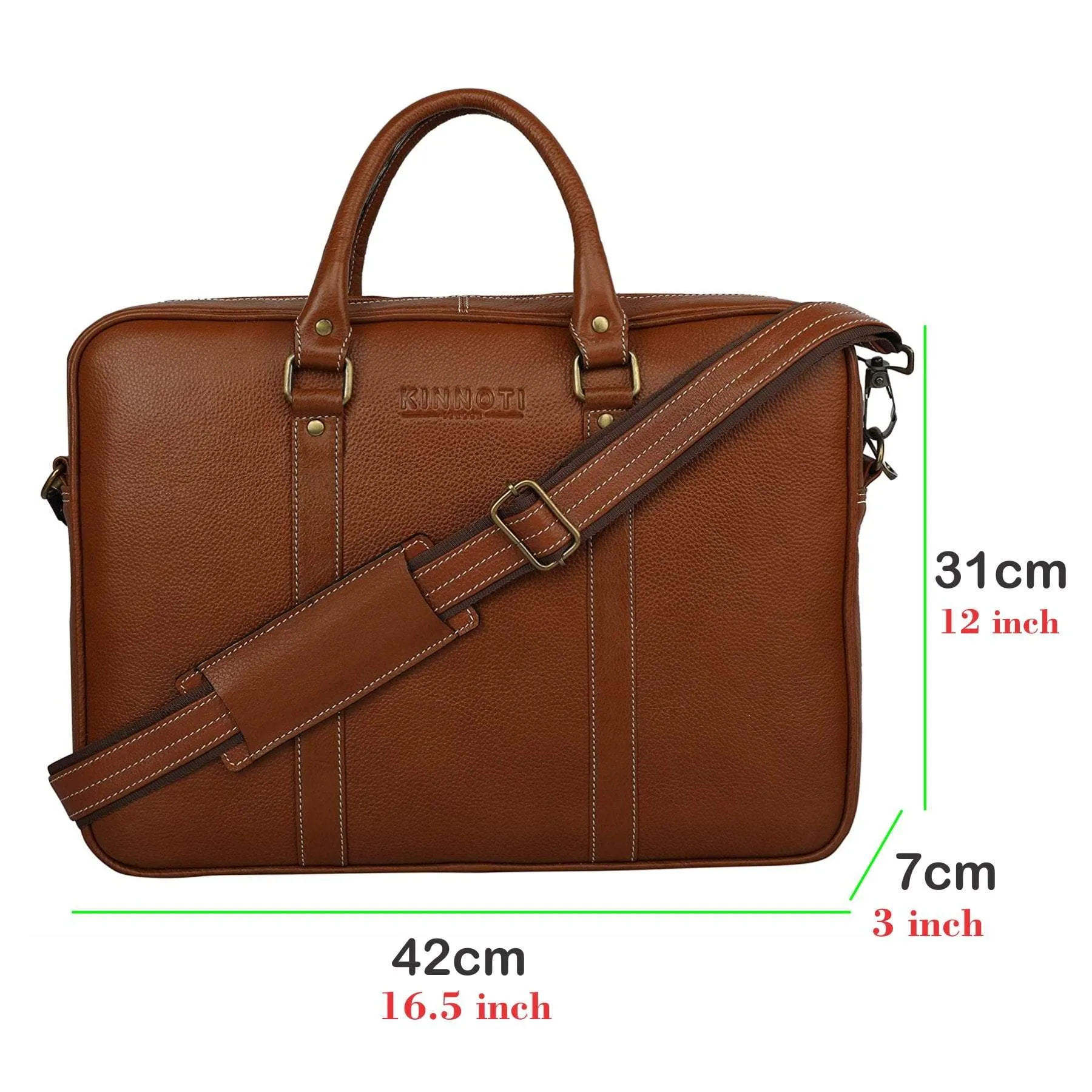 Unisex Genuine Leather Laptop Bag