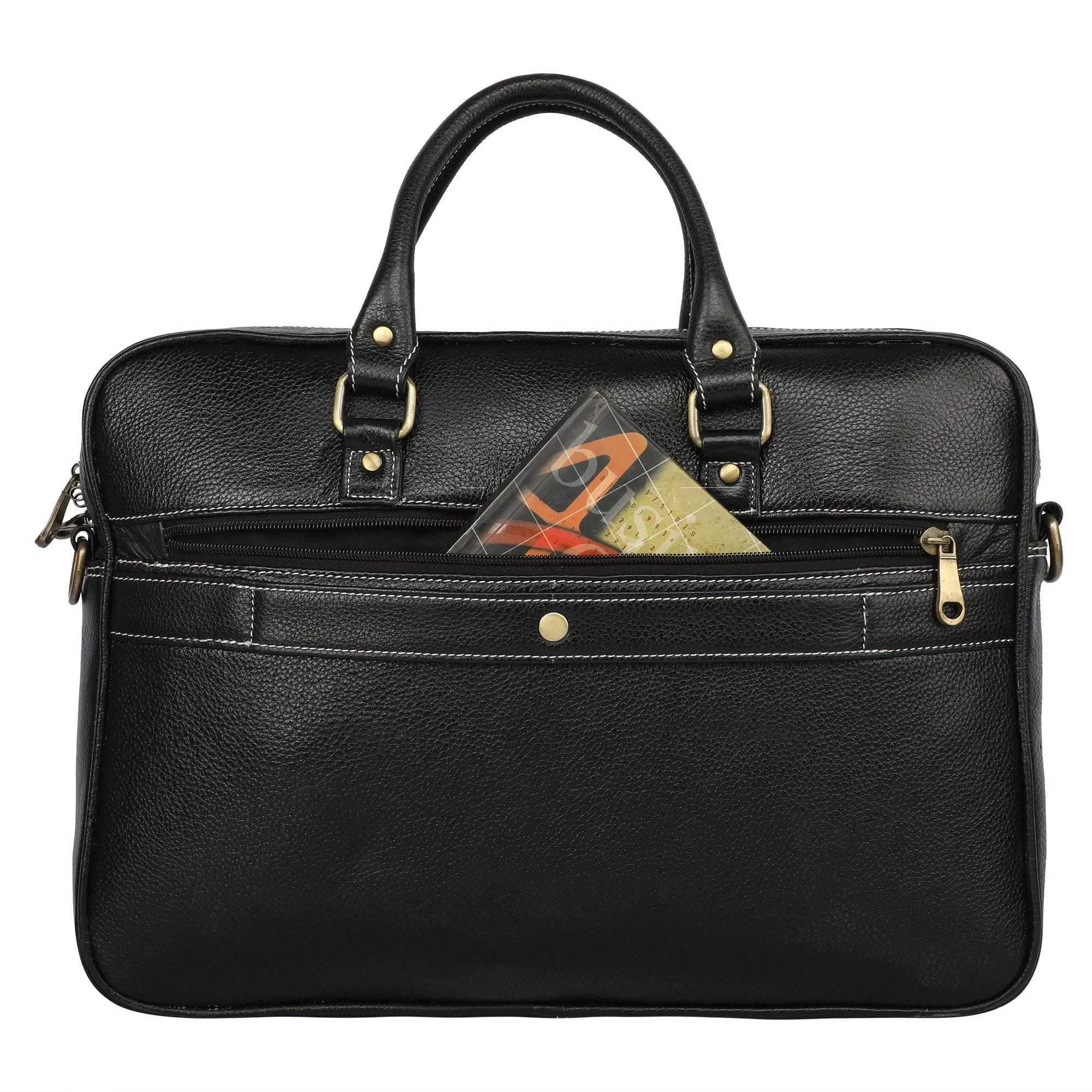 Unisex Genuine Leather Laptop Bag