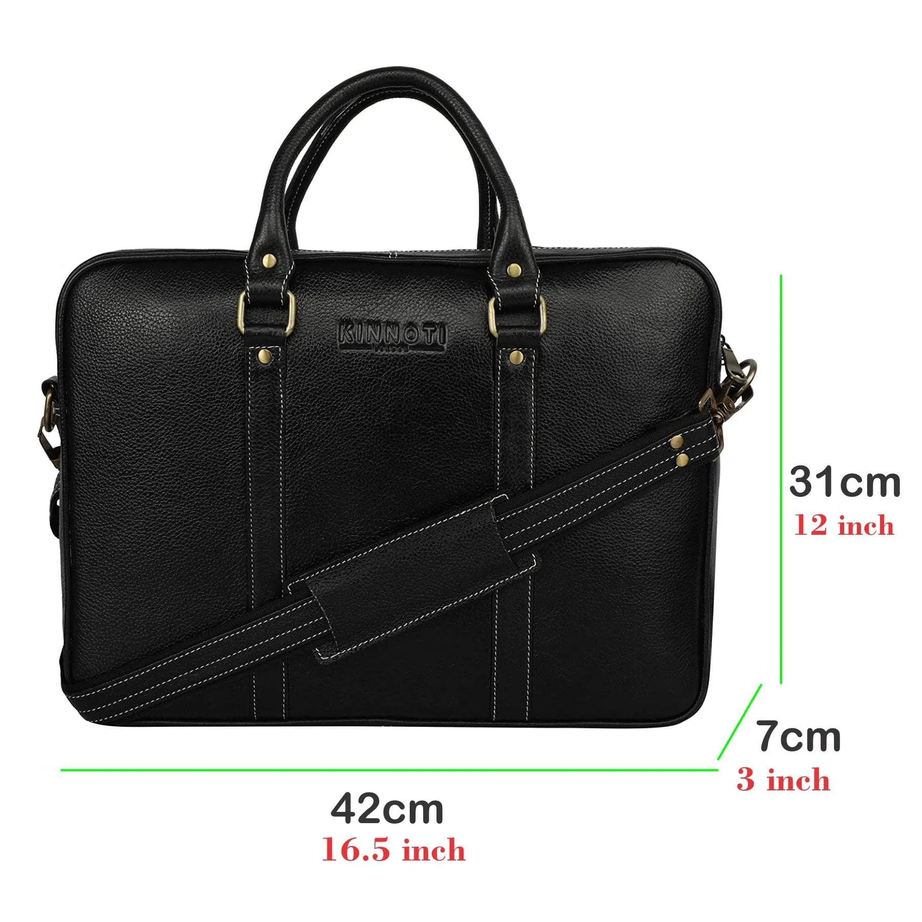 Unisex Genuine Leather Laptop Bag