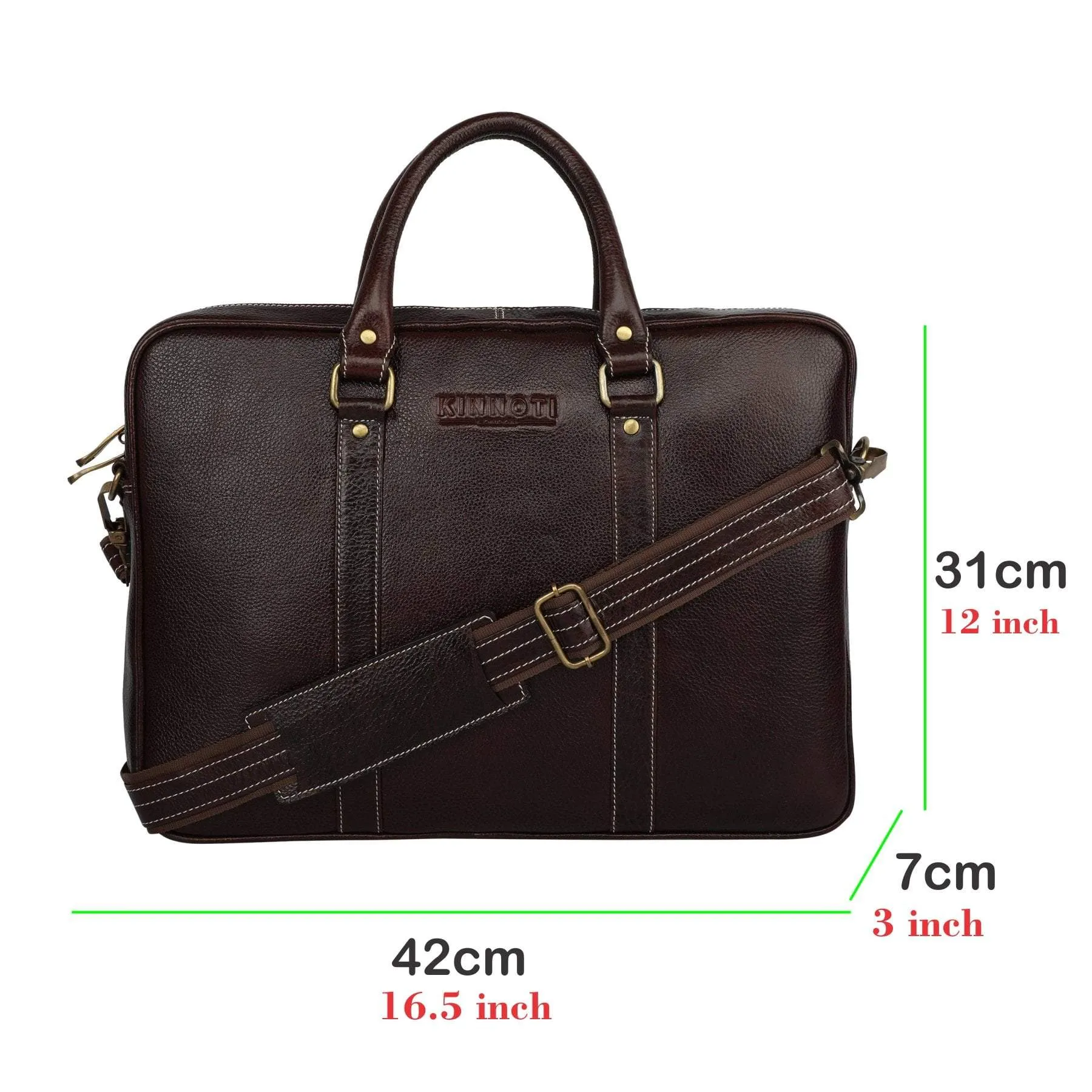 Unisex Genuine Leather Laptop Bag