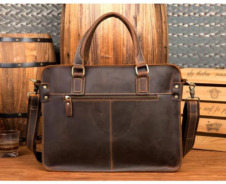 Viggo Briefcase Genuine Leather Messenger Bag