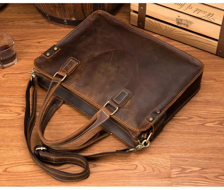 Viggo Briefcase Genuine Leather Messenger Bag