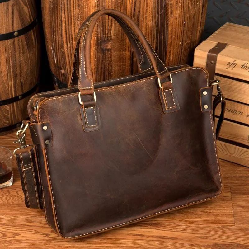 Viggo Briefcase Genuine Leather Messenger Bag