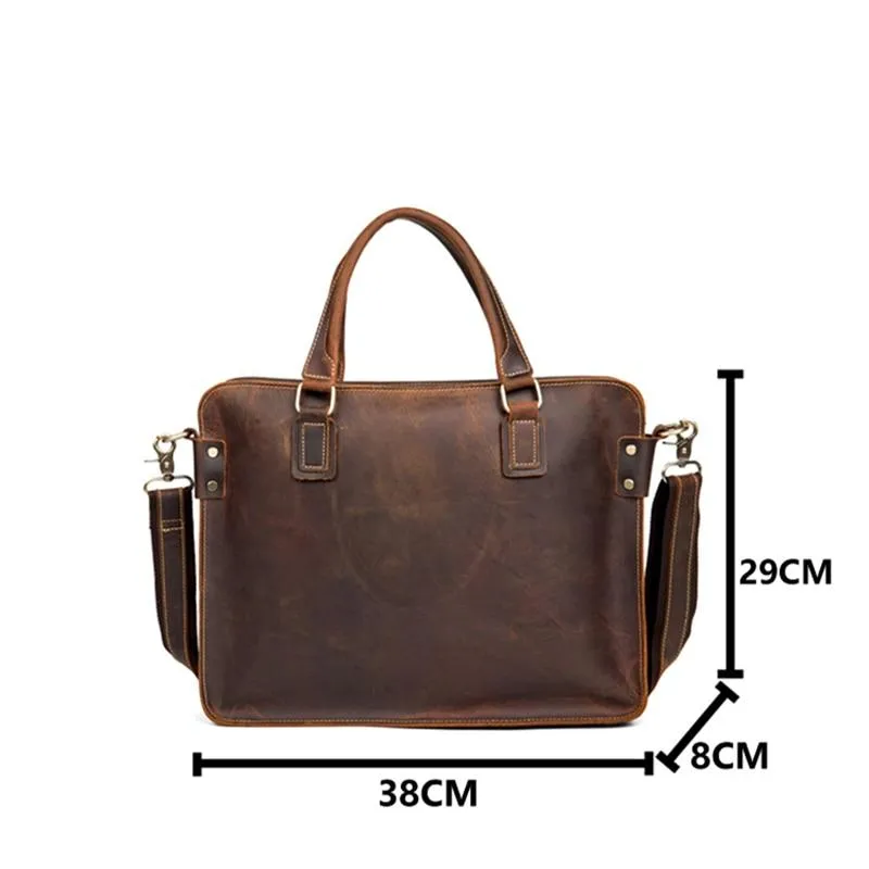 Viggo Briefcase Genuine Leather Messenger Bag