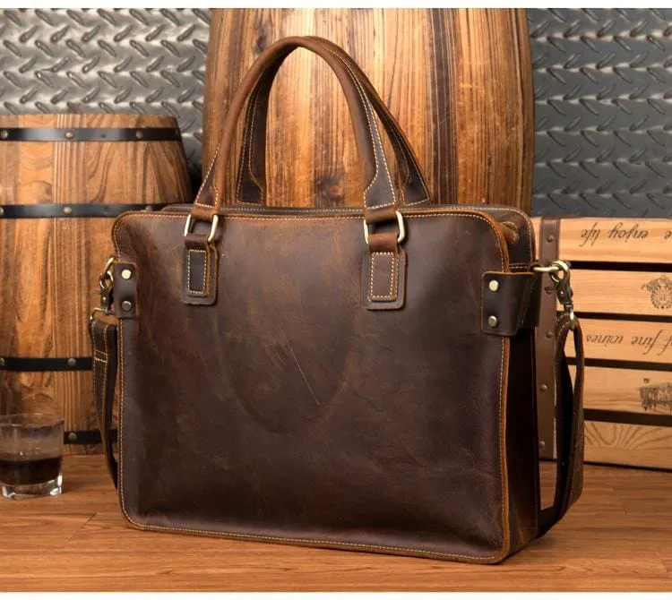 Viggo Briefcase Genuine Leather Messenger Bag