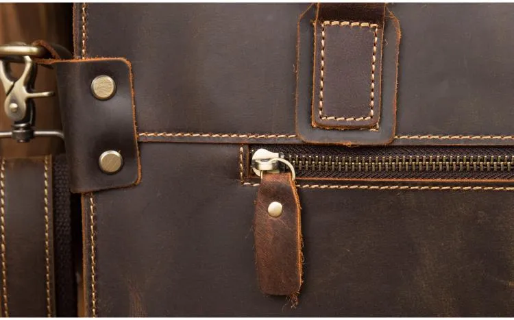 Viggo Briefcase Genuine Leather Messenger Bag