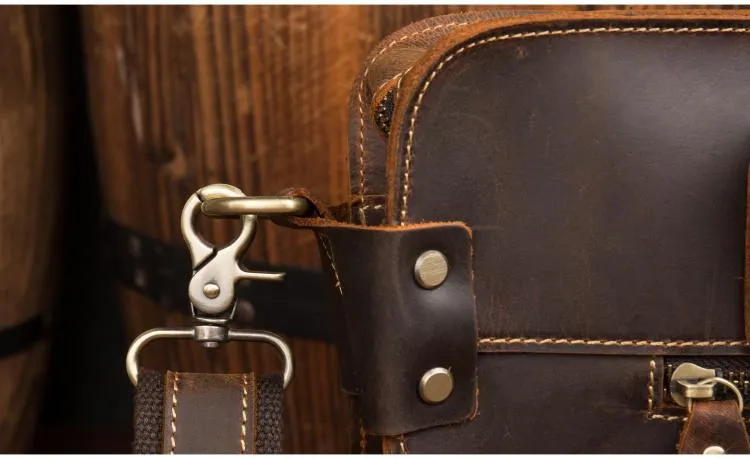 Viggo Briefcase Genuine Leather Messenger Bag