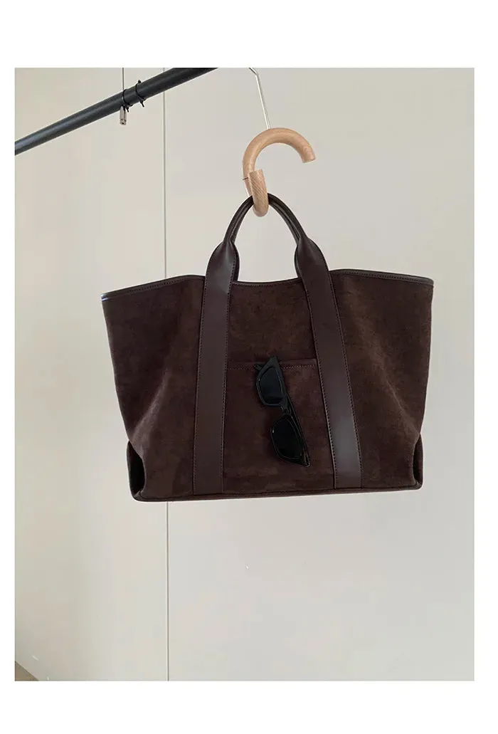 Vintage Suede Large Capacity Casual Tote Bags