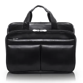 WALTON | 17” Leather Expandable Laptop Briefcase