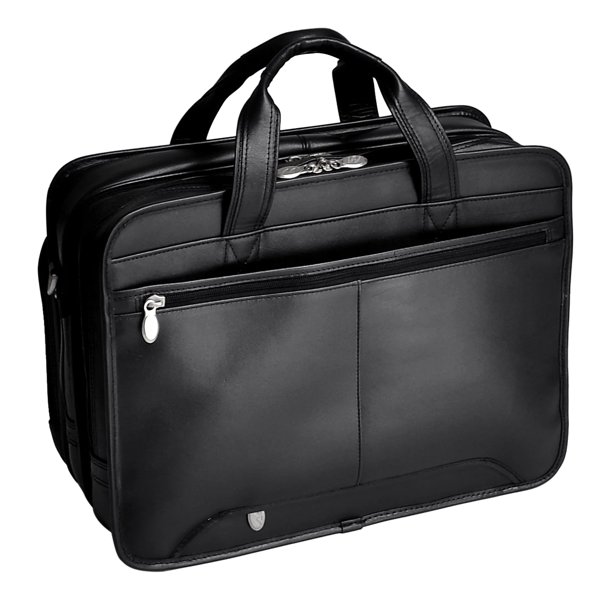 WALTON | 17” Leather Expandable Laptop Briefcase