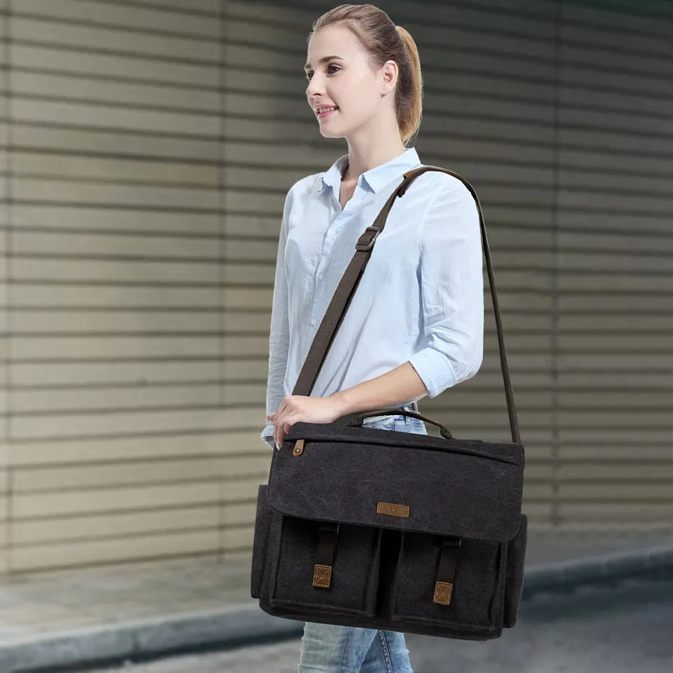 West Louis™ Designer Cotton Vintage Style Briefcase