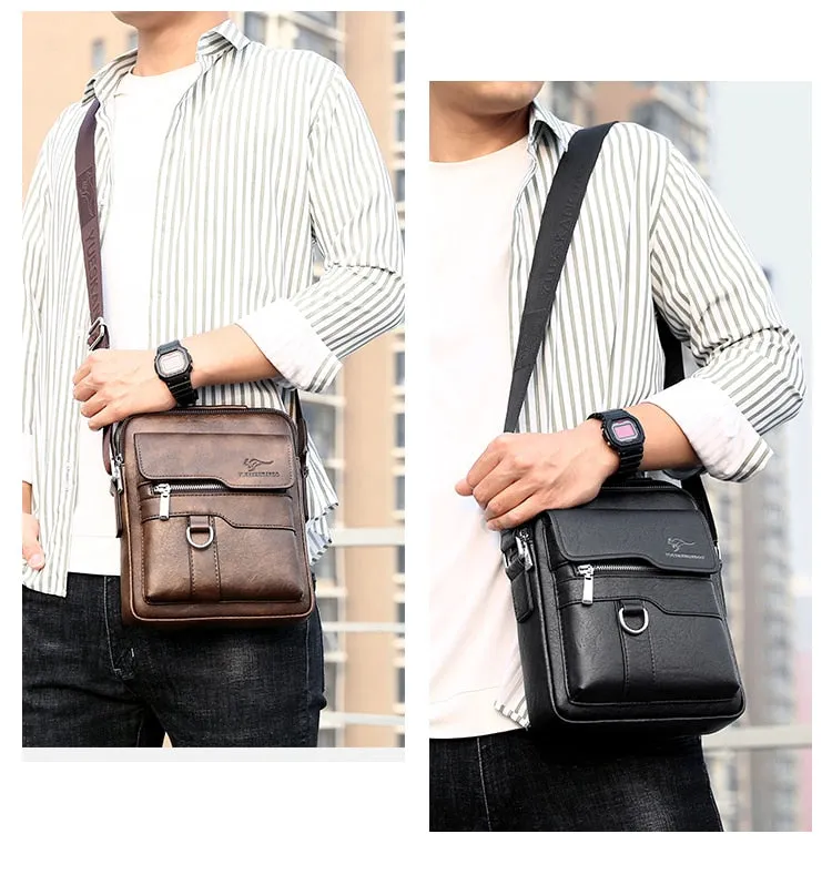 West Louis™ Luxury Business Vintage Leather Shoulder Bag