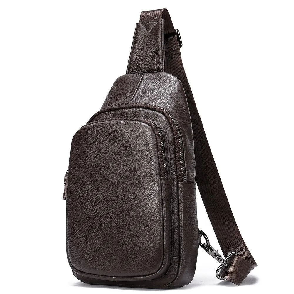 West Louis™ Trendy Genuine Leather Crossbody Men Bag