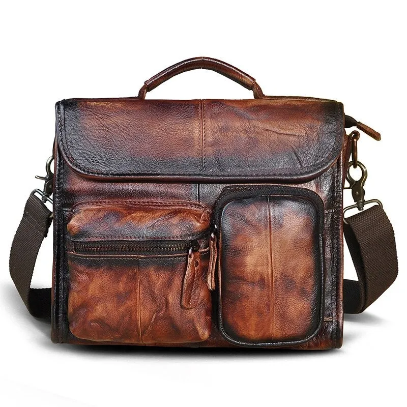 West Louis™ Vintage Lawyer Business-Men Leather Briefcase