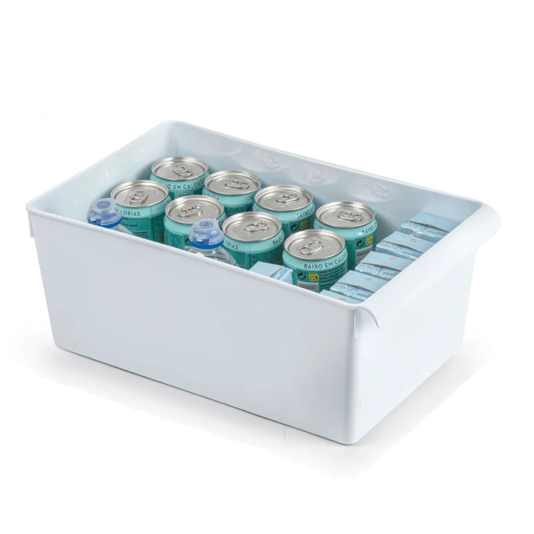 White Fridge Organiser Storage Box - 23 x 37 x 15cm