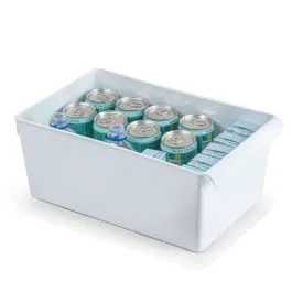 White Fridge Organiser Storage Box - 23 x 37 x 15cm